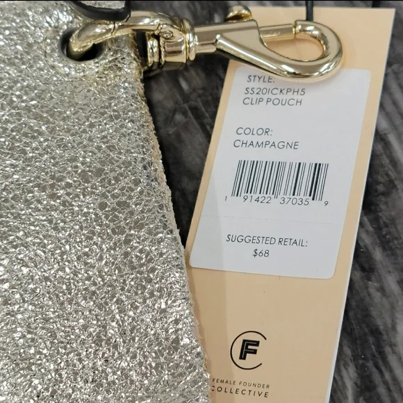 Rebecca Minkoff Gold Champagne Leather Coin Purse Nwt - Picture 2 of 2